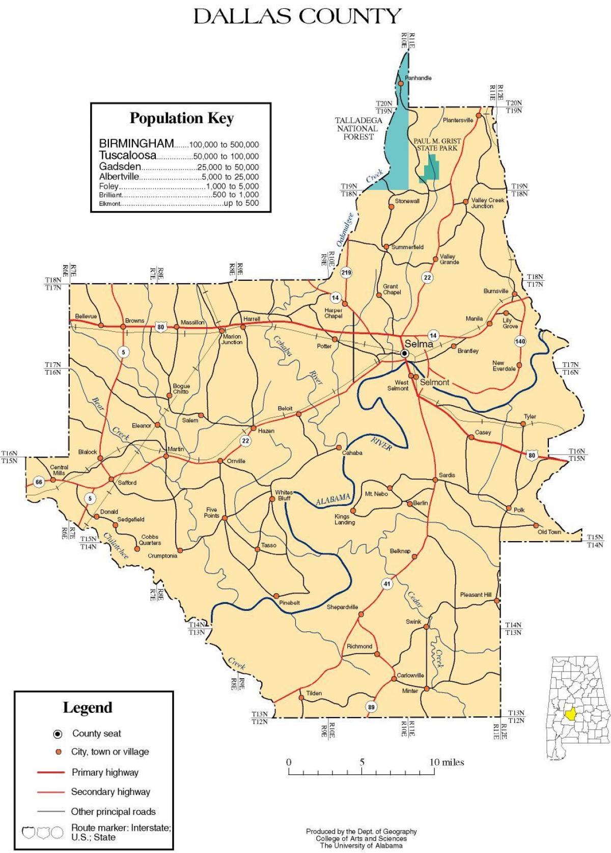 mapi Dallasa okruga