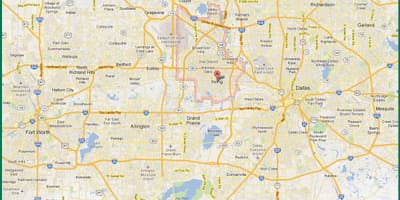 Mapa DFW oblast